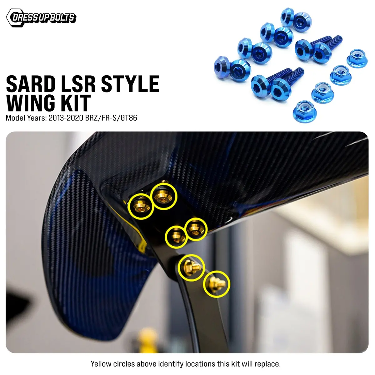 Titanium Hardware Sard Lsr Style Wing Kit - Brz/Gt86/Fr-S (2013-2020) 2