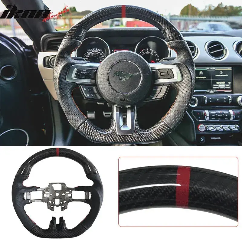 2015-2017 Ford Mustang Steering Wheel Carbon Fiber 4