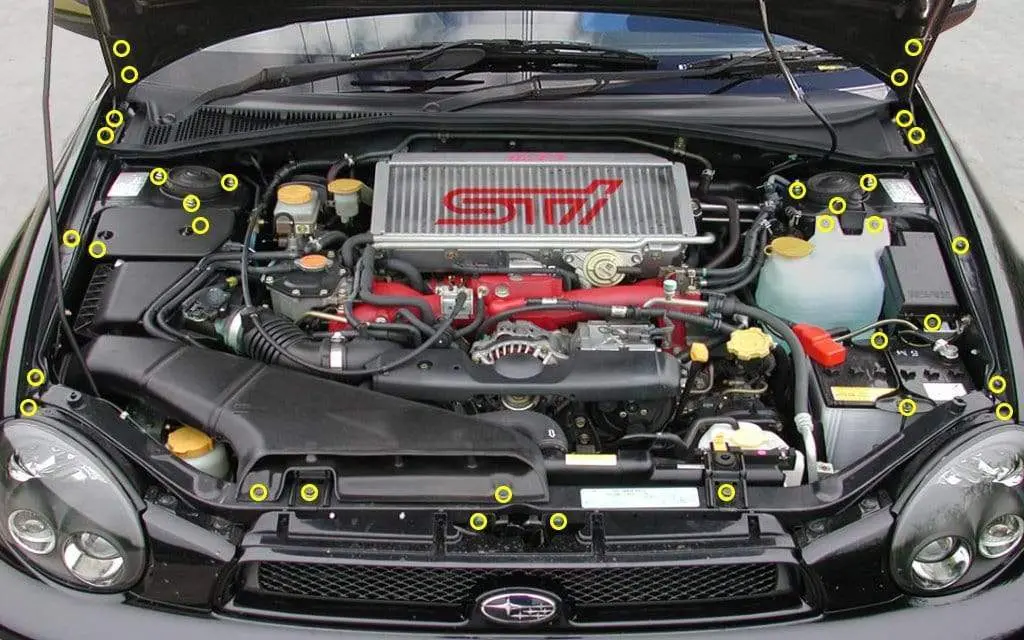 Titanium Hardware Engine Bay Kit - Subaru Wrx/Sti (2002-2003) 3