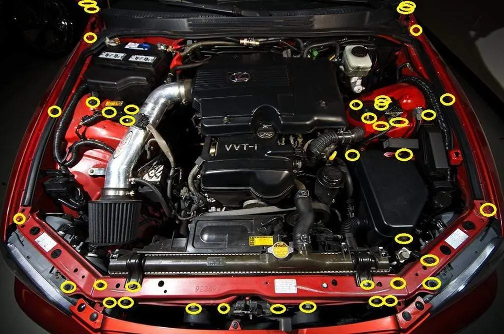 Lexus Is300 (1998-2005) Titanium Full Engine Bay Kit 2