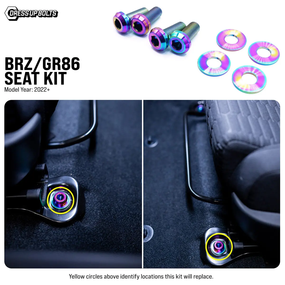 Titanium Hardware Seat Kit - Toyota Gr86/Subaru Brz (2022+) 2