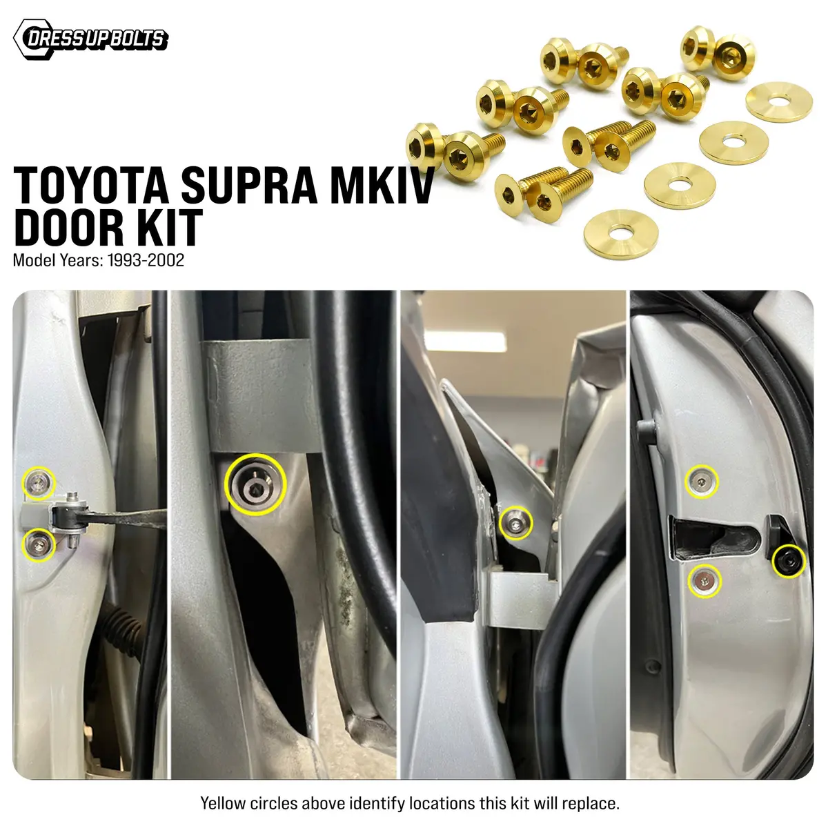 Titanium Hardware Door Kit - Toyota Supra Mkiv (1993-2002) 2