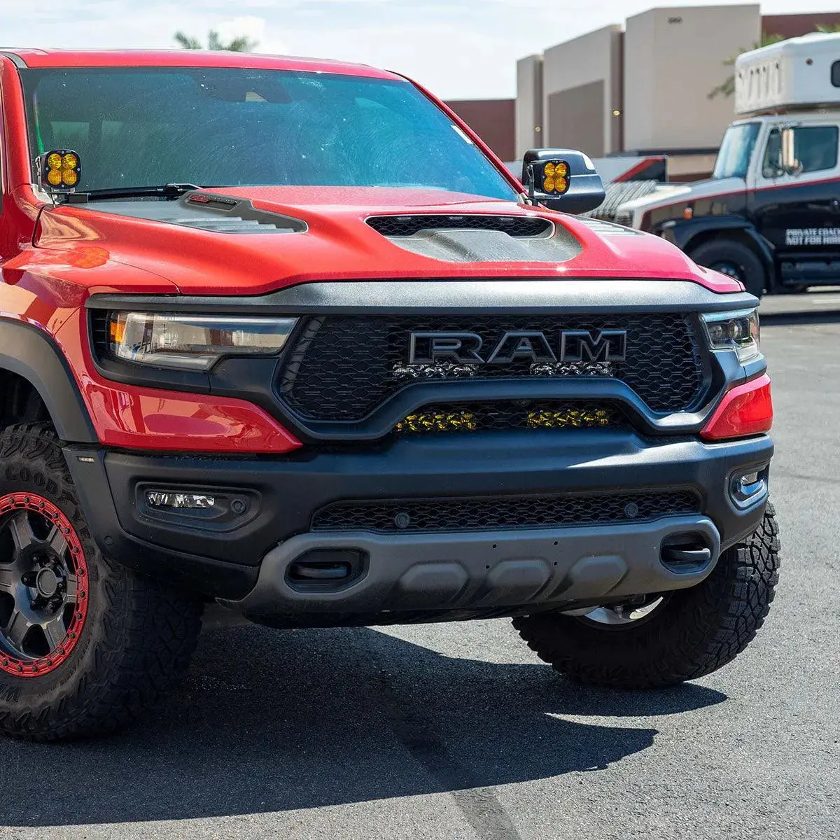 '21-Current Ram 1500 Trx Sdhq Built Behind The Grille Led Light Bar Mount 2