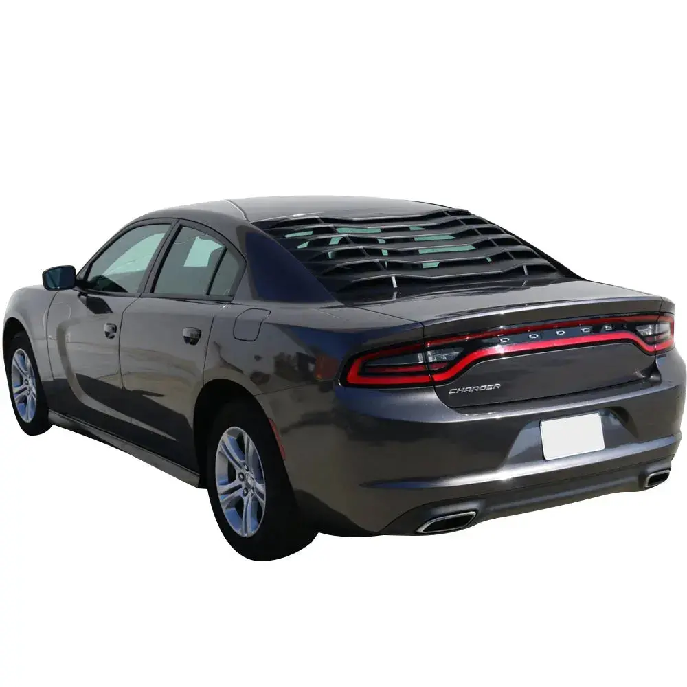 Ikon Motorsports 2008-2023 Dodge Challenger Rear Window Scoop Louver Vent 1