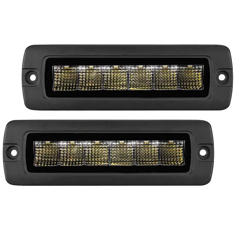 Go Rhino Xplor Blackout Series Sixline Led Flood Light Kit (Flush Mount) - Blk (Pair) 2