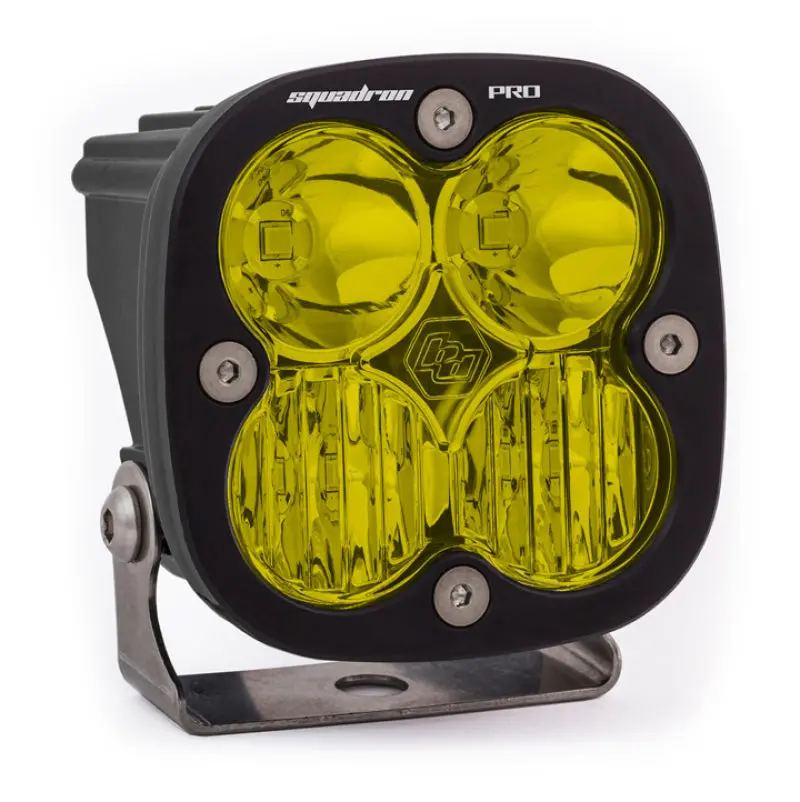 Baja Designs Squadron Pro Driving/Combo Pattern Black Led Light Pod - Amber 1