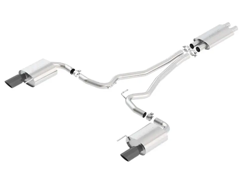 Borla Touring Cat-Back 15 Ford Mustang Gt 5.0L V8 Mt/At 2.5In Pipe Black 4In Tip 2