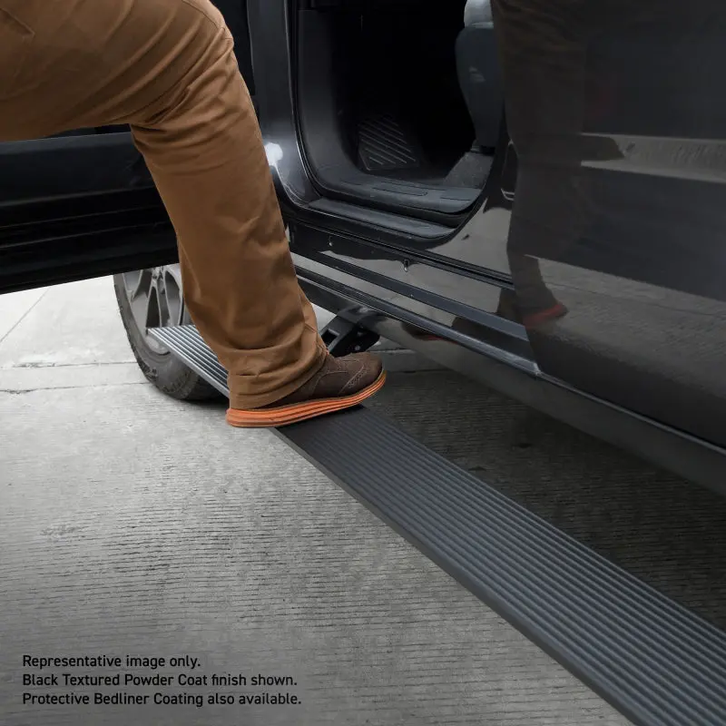 Realtruck 09-18 Ram 1500 Cc 4Dr Voltstep Electric Running Board Kit - Bedliner Coat 1