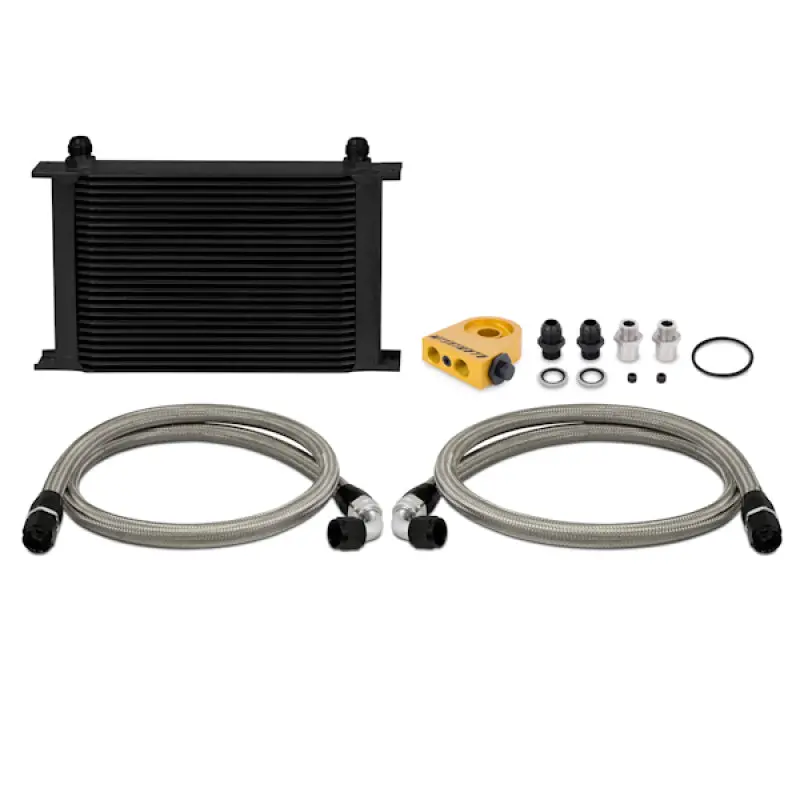 Mishimoto Universal Thermostatic 25 Row Oil Cooler Kit (Black Cooler) 2