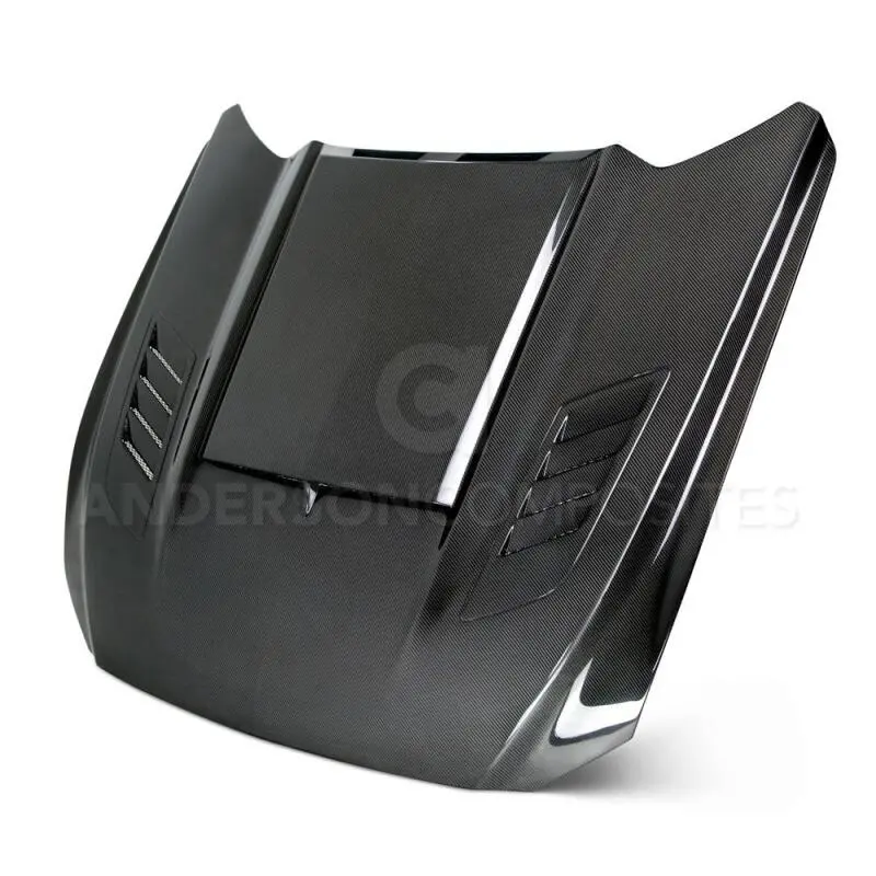 Anderson Composites 15-17 Ford Mustang (Excl. Gt350/Gt350r) Ram Air Double Sided Hood 1