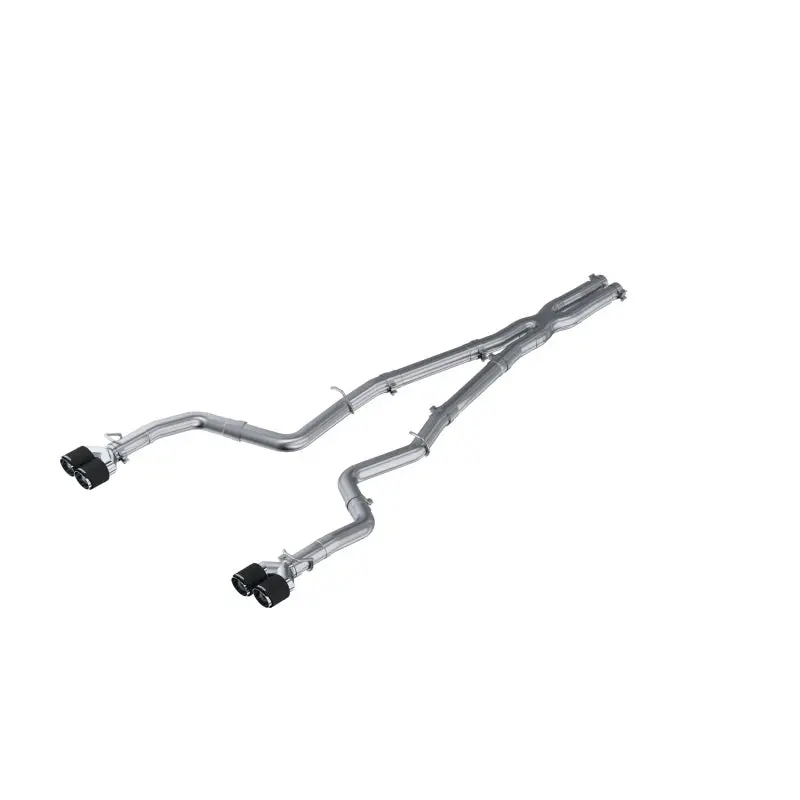 Mbrp 15-16 Dodge Challenger 5.7L Hemi Ss 3In Quad Split Rear Exit W/ Carbon Fiber Tips - T304 1