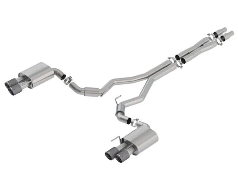 Borla 2018 Ford Mustang Gt 5.0L At/Mt (W/O Valves) S-Type 3In Cat-Back Exhaust W/Carbon Fiber Tips 1
