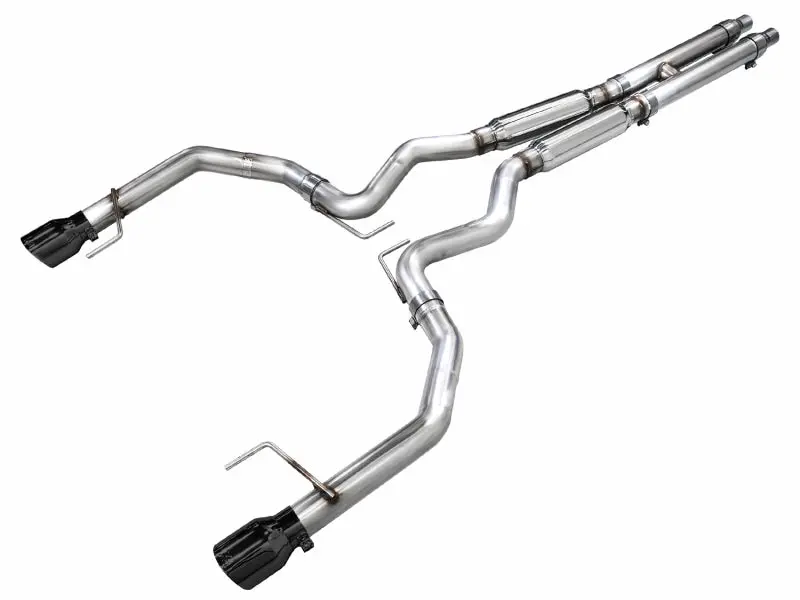 Awe 2024 Ford Mustang Gt Fastback S650 Rwd Track Edition Catback Exhaust W/ Dual Diamond Black Tips 1