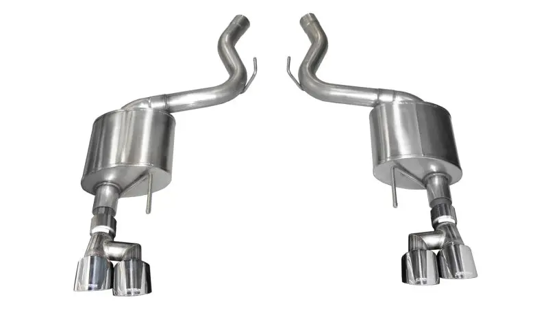 Corsa 2018-2023 Ford Mustang V8 5.0L 3In Axle-Back Dual Rear Exit W/ 4In Polished Pro-Series Tips 1
