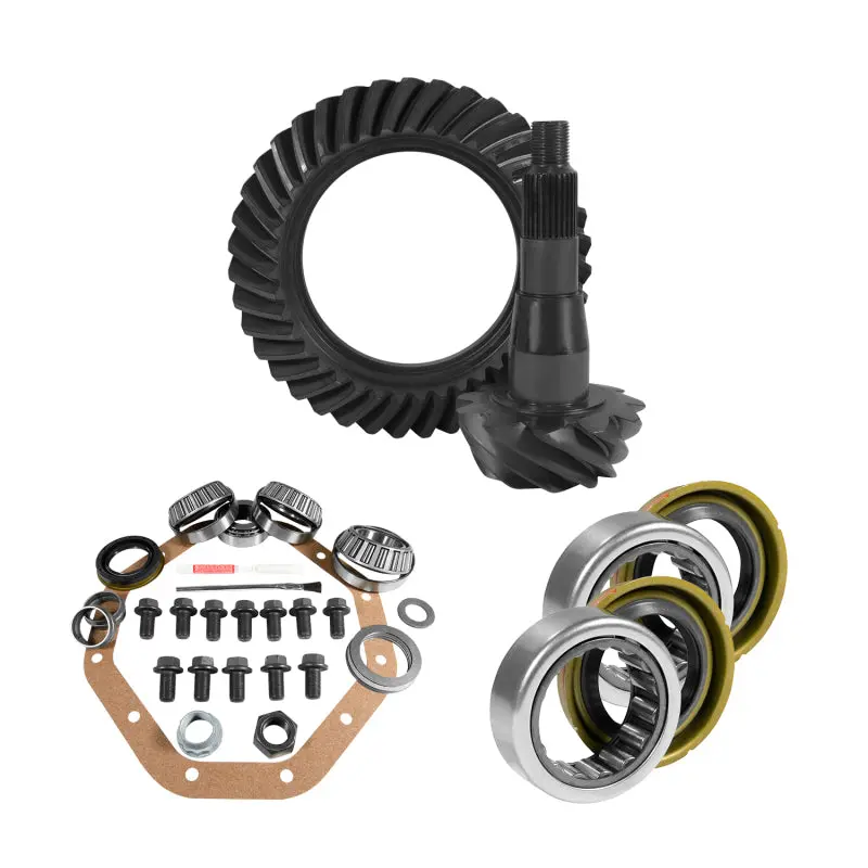 Yukon Gear Zf 9.25In Chy 3.91 Rear Ring & Pinion Install Kit Axle Bearings & Seal 1