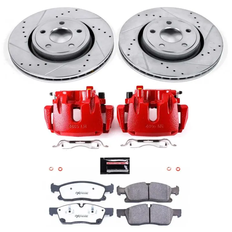 Power Stop 13-15 Jeep Grand Cherokee Front Z36 Truck & Tow Kit W/Cals 1