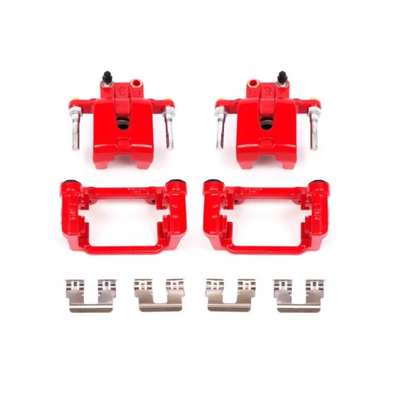 Power Stop 05-19 Chrysler 300 Rear Red Calipers W/Brackets - Pair 1
