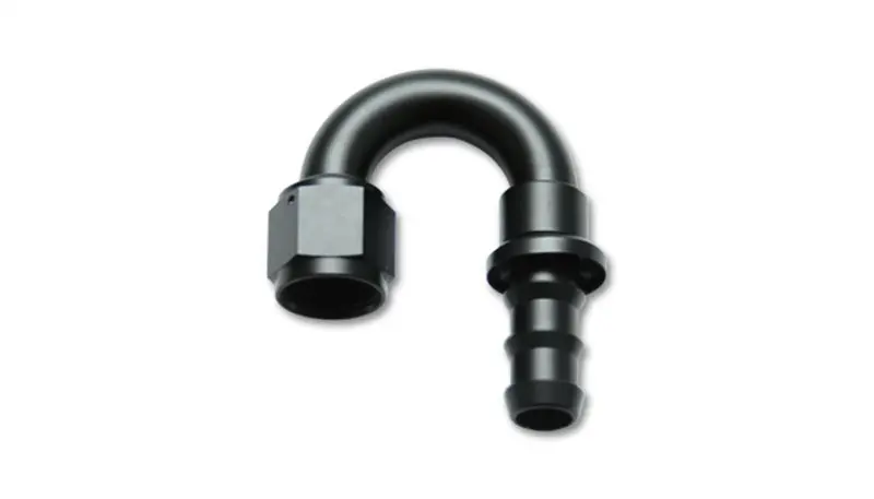 Vibrant -12An Push-On 180 Deg Hose End Fitting - Aluminum 2