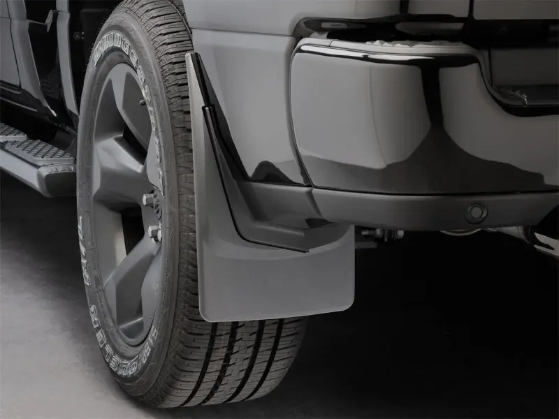 Weathertech 19+ Dodge Ram W/O Factory Flares Rear No Drill Mudflaps - Black 2