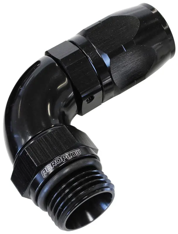 Full-Flow 90° Swivel Hose End: -8 Orb To -8An Male Fitting – Af549-08-08Blk 1