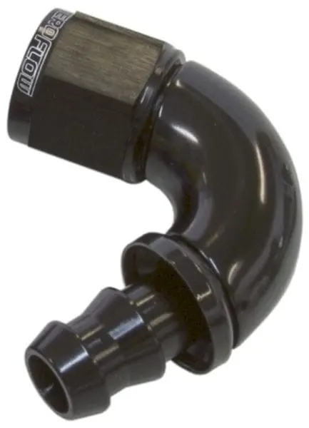 510 Series Af514-08Blk – -8An 120° Tight-Radius Push-Lock Hose End 1