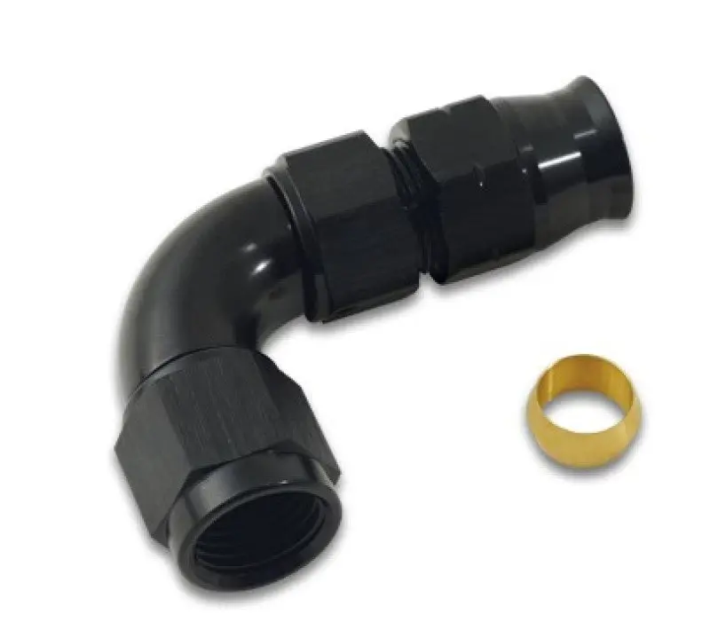 Vibrant 90 Degree 3/8In Tube To Male -6An Flare Adapter W/ Olive Inserts 2