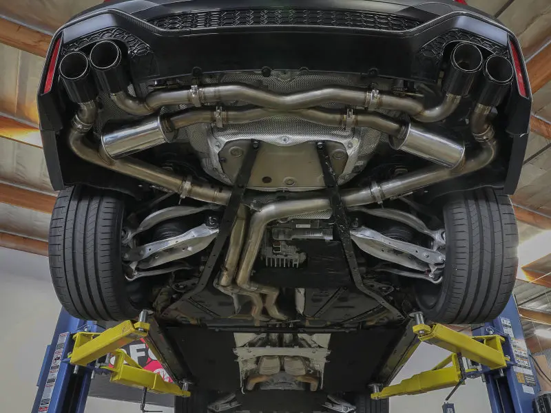 Afe 20-22 Audi Rs6 Avant V8 4L(Tt) Mach Force-Xp 3In To 2.5In 304 Ss Cat-Back Exhaust W/Polished Tip 2