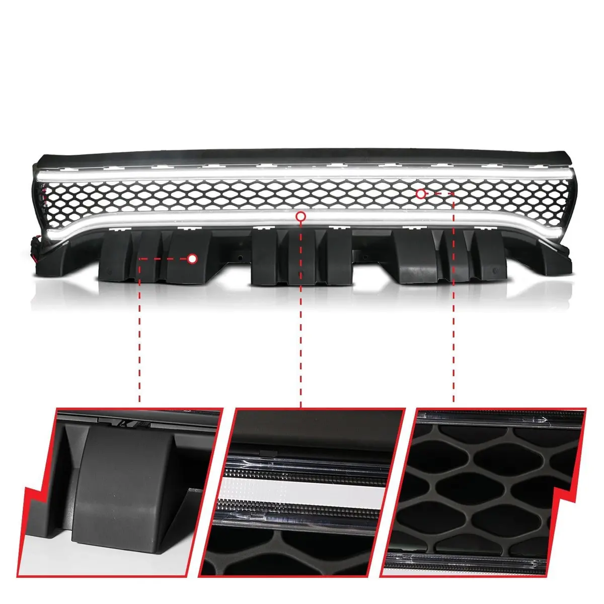 Anzo Usa Light Up Grille 2015-2023 Dodge Charger Srt 1