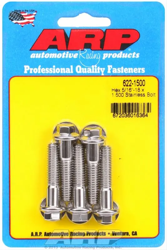Arp Stainless Steel High-Strength Bolts – Grade 8740 Alloy, 622-1500 Series 1