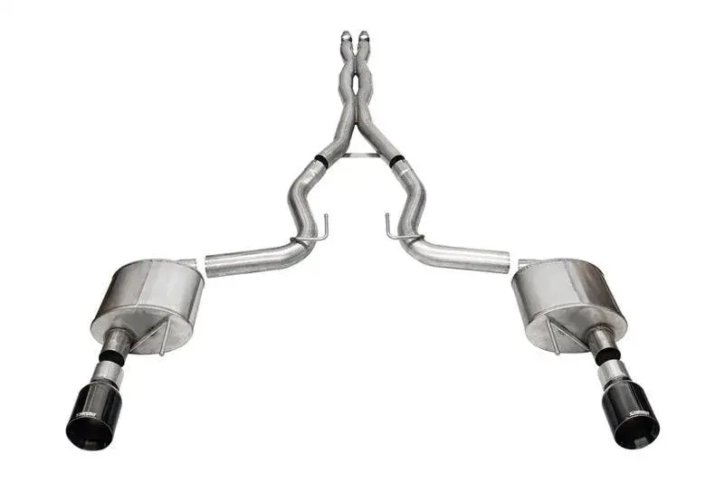 Corsa 2024 Ford Mustang Gt Xtreme Catback Exhaust Sys 3.0In Dual Rear Exit W/4.5In Straight Cut Tips 1