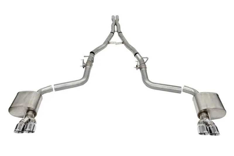 Corsa 15-23 Challenger Srt/Hellcat/Demon/Redeye 2.75In Valved Cb Dr Exit W/ Twin 3.5In Pol Pro Tips 1