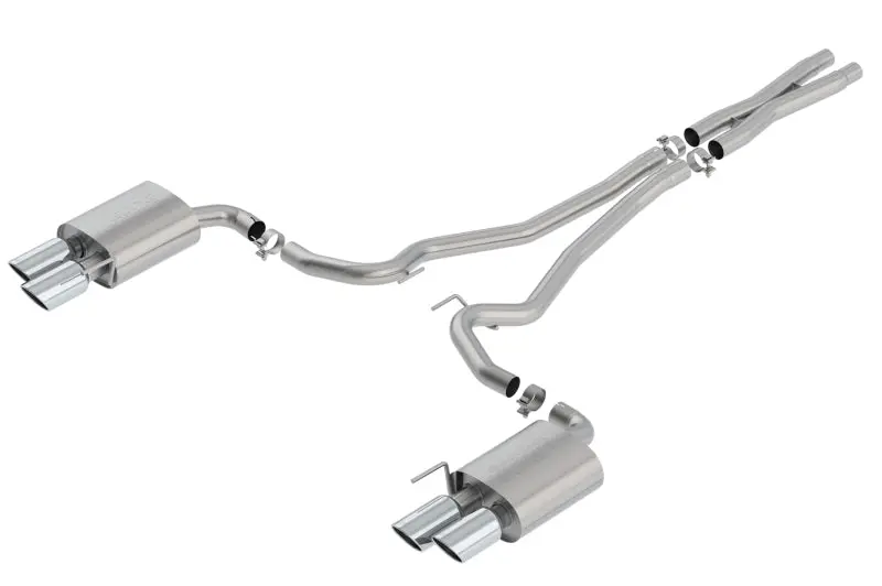 Borla S-Type Cat Back 18-20 Ford Mustang Gt Convertible 2.5In Pipe 4In Tip 1
