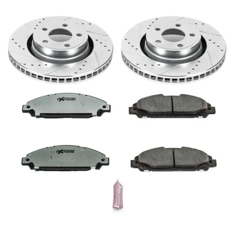 Power Stop 15-19 Ford Mustang Front Z26 Street Warrior Brake Kit 1