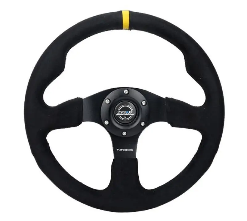 Nrg Reinforced Steering Wheel (320Mm) Alcantara Steering Wheel W/ Black Stitching 1