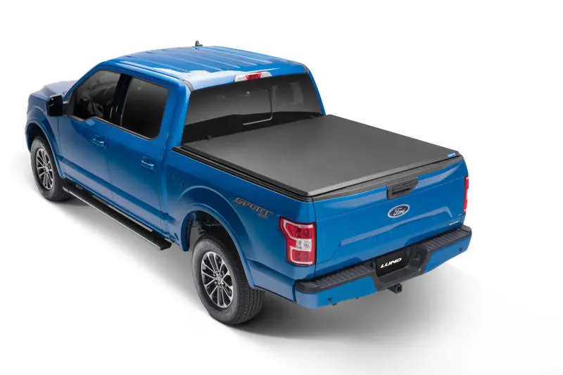 Lund 02-17 Dodge Ram 1500 Fleetside (8Ft. Bed) Hard Fold Tonneau Cover - Black 1