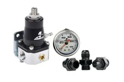 Aeromotive Efi Bypass Regulator & Fitting Kit: Includes Efi Bypass Regulator With -6An Fitting & Pressure Gauge 1