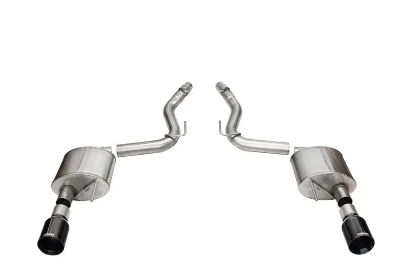 Corsa 2024+ Ford Mustang Gt Sport Axle-Back Dual Rear Exit With 4.5In Straight Cut Black Pvd Tips 1