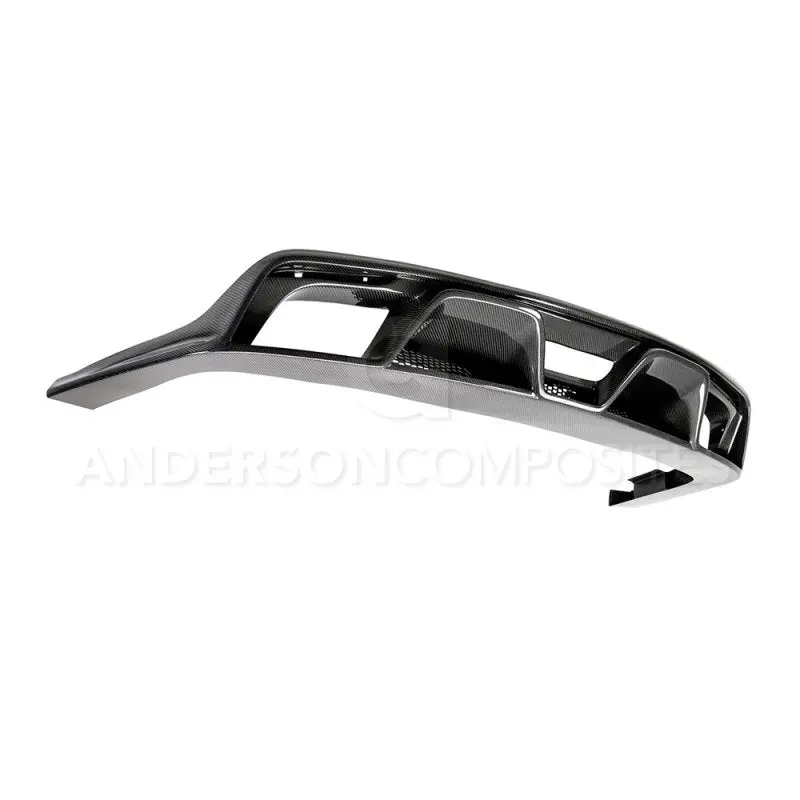 Anderson Composites 15-16 Ford Mustang R-Style Carbon Fiber Rear Valance (For Quad Tip Exhaust) 1