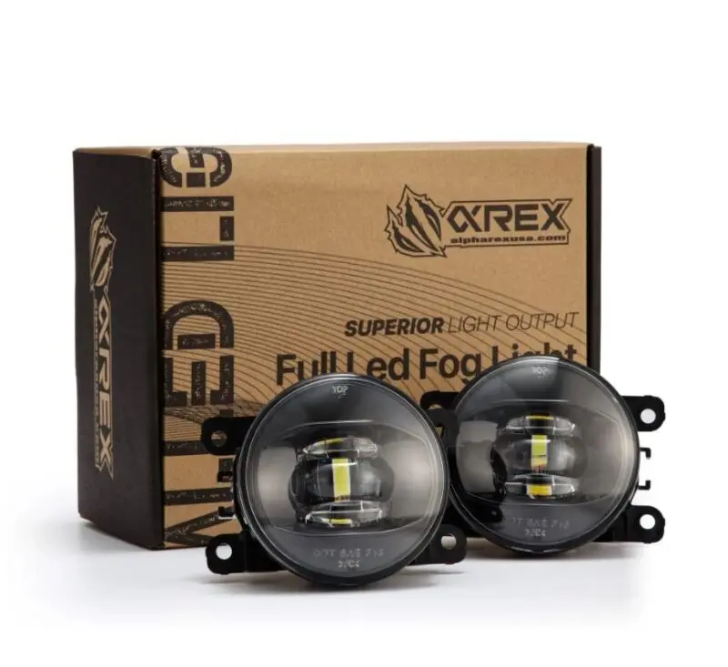 Alpharex Universal Acura/Ford/Honda/Subaru/Nissan Doubletap Dual Color Led Proj Fog Lights - Wt/Ambr 1