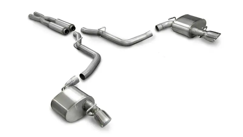Corsa 2005-2010 Dodge Charger No Towing Hitch Srt-8 6.1L V8 Polished Xtreme Cat-Back Exhaust 2