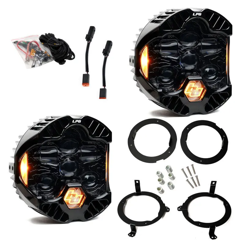 Baja Designs 18-25 Jeep Wrangler Jl/20-25 Gladiator Jt (W/Halogen) Dot Lp6 Led Headlight Kit - Amber 2