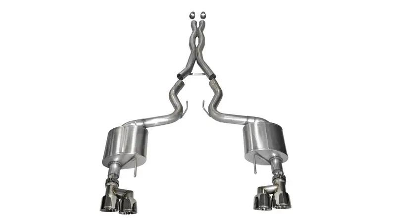 Corsa 2015-2017 Ford Mustang Gt 5.0 3In Cat Back Exhaust Polish Quad Tips (Xtreme) 2