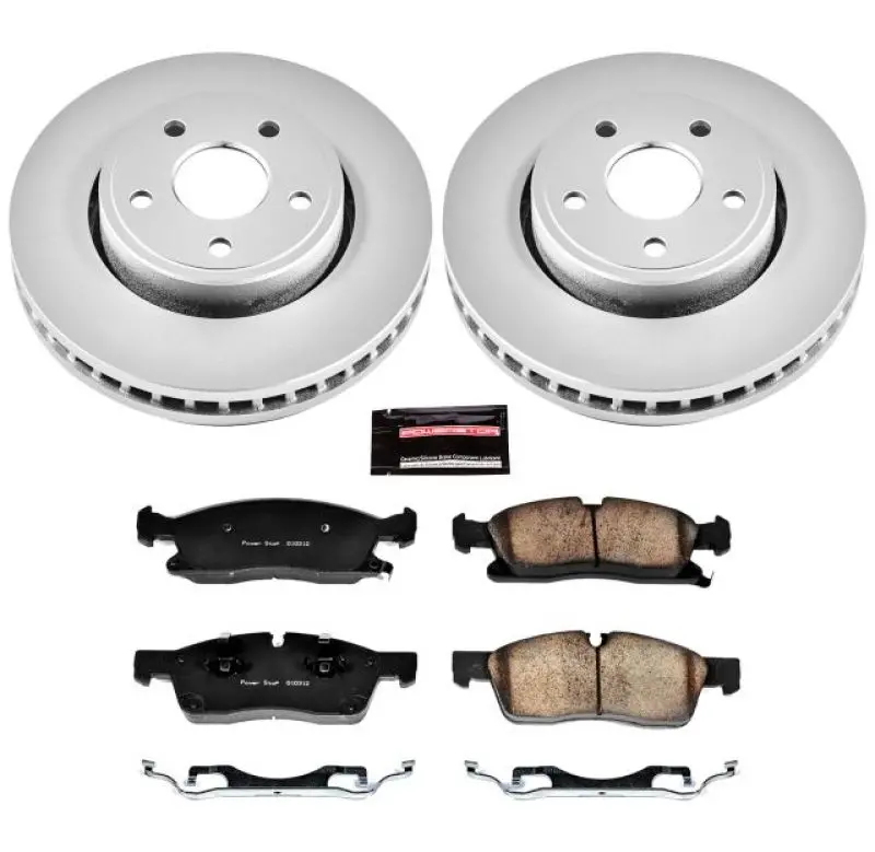 Power Stop 11-19 Dodge Durango Front Z17 Evolution Geomet Coated Brake Kit 1