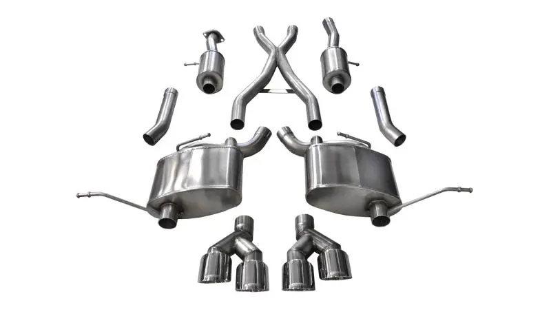 Corsa 2014-2021 Jeep Grand Cherokee 3.6L V6 Polished Sport Cat-Back Exhaust 1