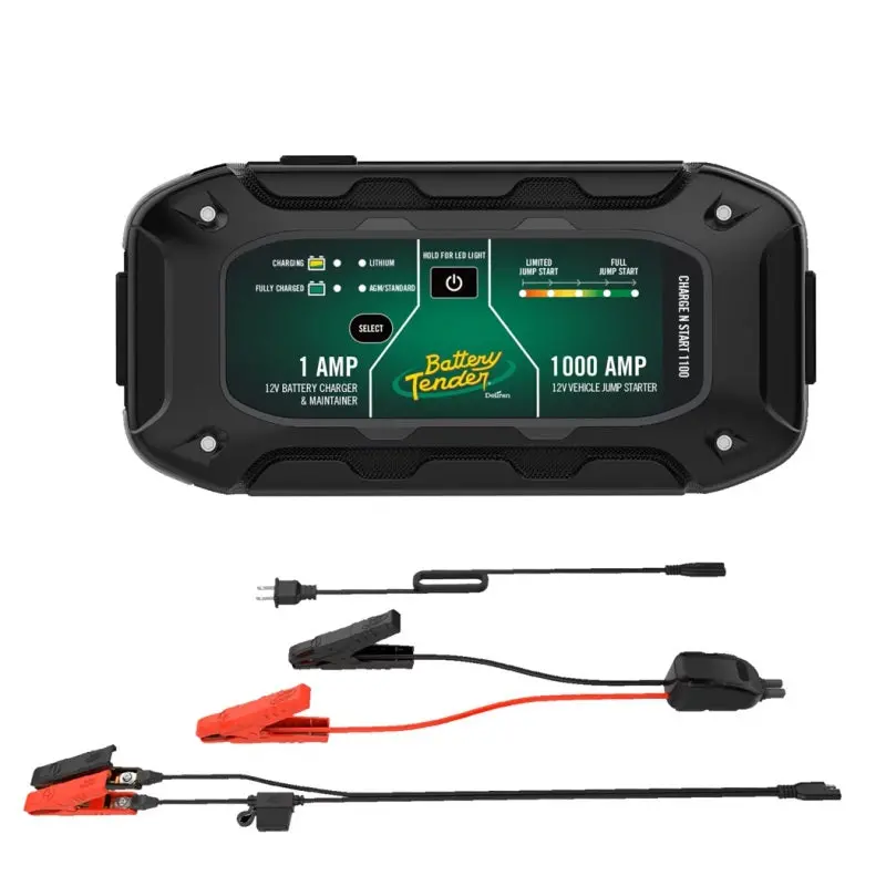 Battery Tender Charge N Start 1100 1A Battery Charger & 1000A Jump Starter 1
