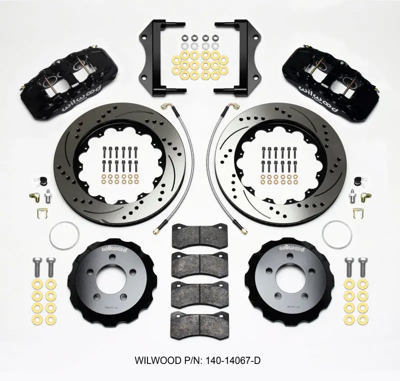 Wilwood Aero6 Front Hat Kit 14.25 Drilled 2014-Up Challenger & Charger W /Lines 1