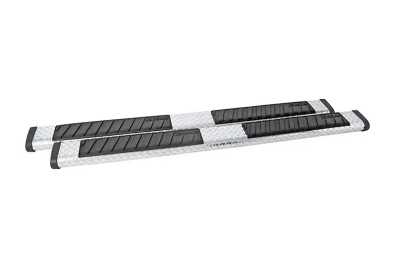 Deezee Universal Tubes - 6In Oval - Black Tread Aluminum (Crewcab) 1