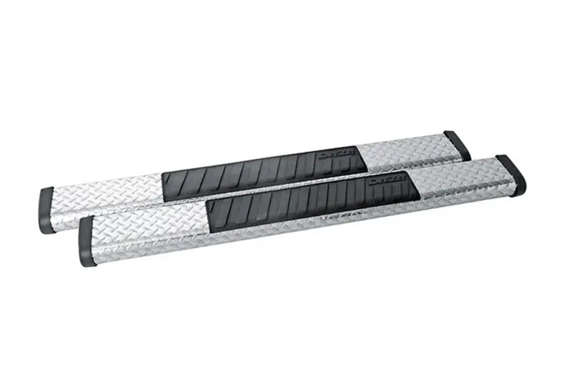 Deezee Universal Tubes - 6In Oval - Black Tread Aluminum (Regcab) 1