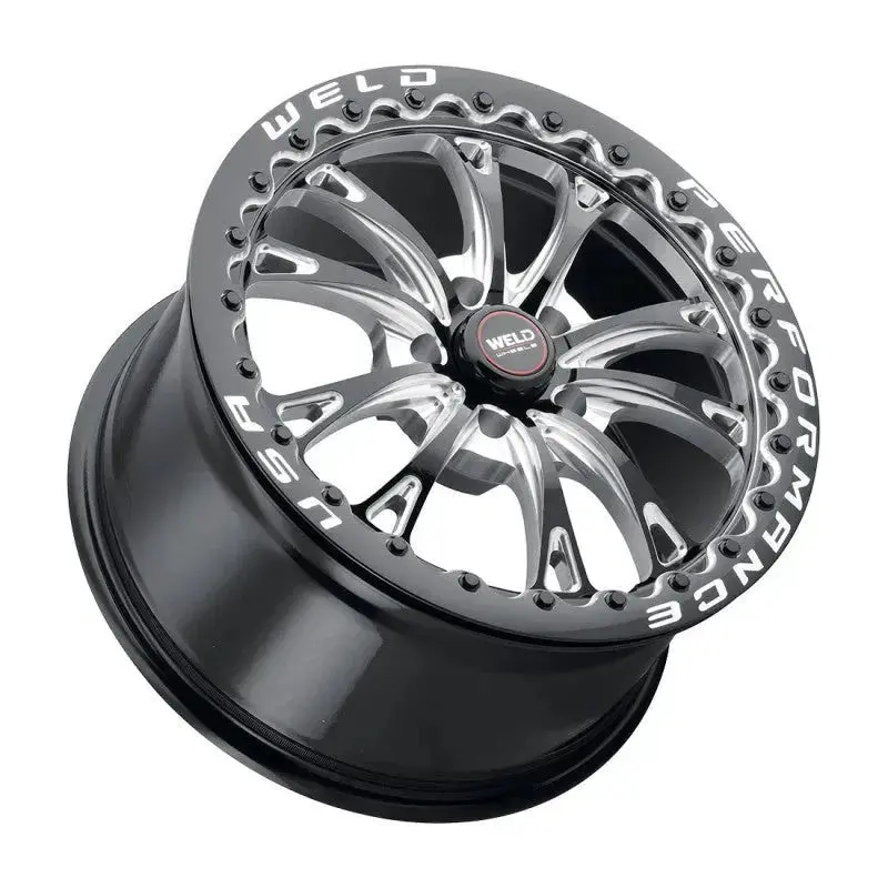 Weld Belmont Beadlock Drag Gloss Black Wheel S550 / S650 Mustang Fitment 2