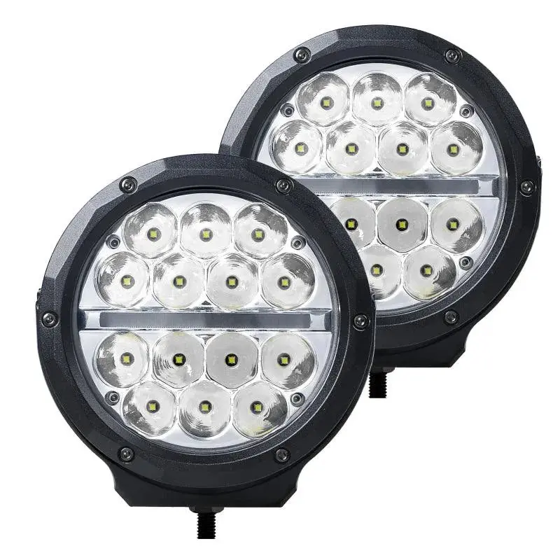 Go Rhino Xplor Bright Series Round Led Driving Light Kit W/Drl (Surface Mount) 6In - Blk (2 Pc) 1